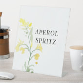 Geel wildflower Drink voetstuk teken Reclamebord Met Voetstuk (Insitu)