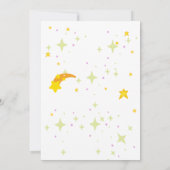 Geel wit Baby shower Kaart (Achterkant)