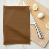 Geel Wit Bruin Plain Kleur Block Design Theedoek (Quarter Fold)