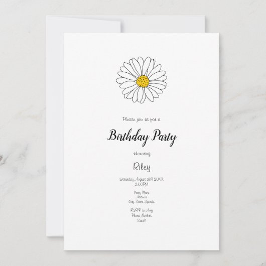 Geel wit dagblad Yellow Turquoise Daisy Pattern Kaart (Voorkant)