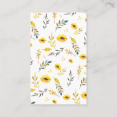 Geel, wit, DIY Ketting en aardekaarthouder Visitekaartje (Achterkant)