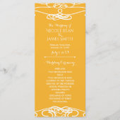 Geel & Wit  Elegant Huwelijksprogramma Programma (Voorkant)