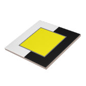 Geel, wit en zwart tegeltje (Zijkant)