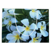 geel, wit, frangipani, bloem, natuur, zomer, groot cadeauzakje (Achterkant)