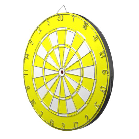 Geel wit gekleurd dartbord (Voorkant Rechts)