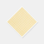 Geel wit Gingham patroon, uw monogram Servet (Hoek)