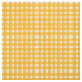 Geel wit Gingham Pattern Stof (Swatch)
