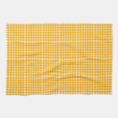 Geel wit Gingham Pattern Theedoek (Horizontaal)
