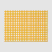 Geel wit Gingham Pattern Tissuepapier (Voorkant)