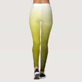 Geel Wit Gradiënt Geometrisch Netwerkpatroon Leggings (Achterkant)
