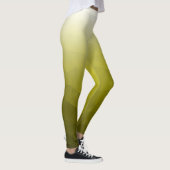 Geel Wit Gradiënt Geometrisch Netwerkpatroon Leggings (Rechts)