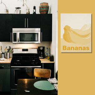Geel & Wit Keuken Muur Decor - Poster
