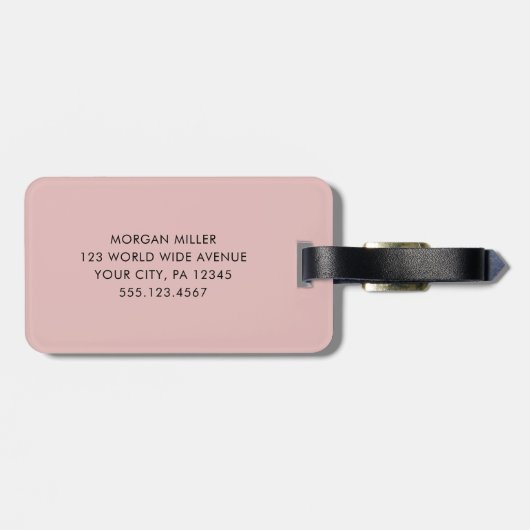 Geel & Wit Schaduw Monogram Bachelorette Reizen Bagagelabel (Achterkant horizontaal)