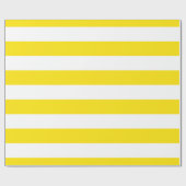 Geel, wit XL Stripes Patroon Cadeaupapier (Vlak)