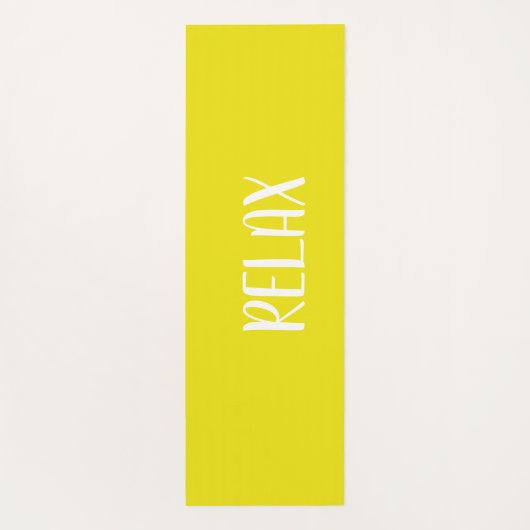 Geel wit yogamat (Achterkant)