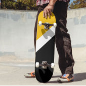 Geel Wit Zwart Kleur Block Style Design Skateboard