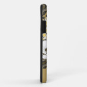 Geel, witte bloemen op een tijgerachtergrond Hoesj Case-Mate iPhone Case (Achterkant/rechts)