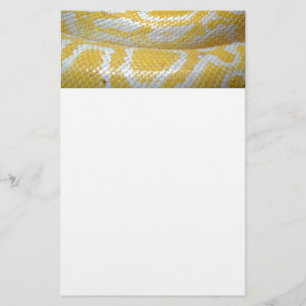 GEEL WITTE BOA SNAKE HUID TEXTURES REPTILES PATT BRIEFPAPIER
