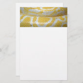 GEEL WITTE BOA SNAKE HUID TEXTURES REPTILES PATT BRIEFPAPIER (Voorkant / Achterkant)