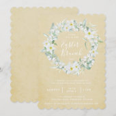 Geel + Witte Floral met grote adem Kaart (Voorkant / Achterkant)