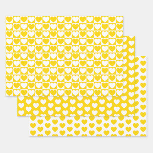 Geel-witte Golden Inpakpapier Vel