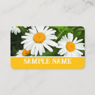 geel-witte madeliefjes bloemenfoto visitekaartje