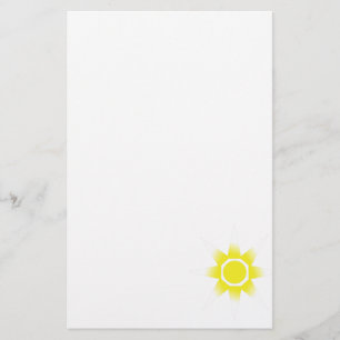 Geel-witte Magic Sun-product Briefpapier