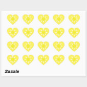 Geel-witte Magic Sun-product Hart Sticker (Vel)