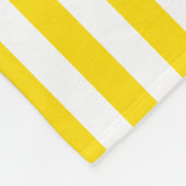 Geel Witte Striped Elegant Moderne Sjabloon Fleece Deken (Hoek)