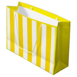 Geel Witte Striped Moderne Elegant Sjabloon Groot Cadeauzakje