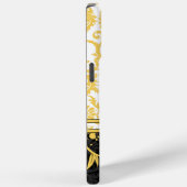 Geel Witte Zwart Gepersonaliseerde Damashuid iPhon Case-Mate iPhone Case (Achterkant / Rechts)