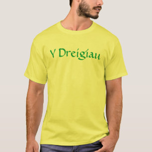 Geel "Y Dreigiau" Wales T-Shirt