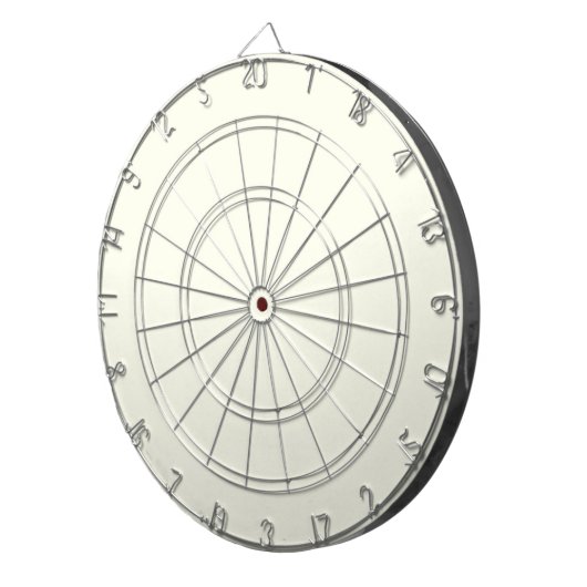 Geel Zacht Bord Wit Pastel Effen Kleur Dartbord (Voorkant Rechts)