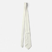 Geel Zacht Bord Wit Pastel Effen Kleur Stropdas (Achterkant)