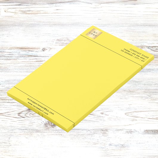 Geel zakelijk logo briefhoofd post-it® notes