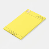 Geel zakelijk logo briefhoofd post-it® notes (Schuin)