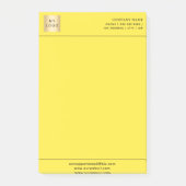 Geel zakelijk logo briefhoofd post-it® notes (Voorkant)