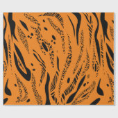 Geel Zebra Patroon Cadeaupapier (Vlak)