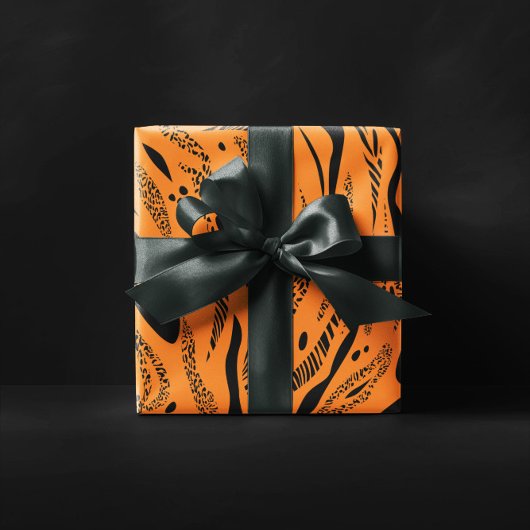 Geel Zebra Patroon Cadeaupapier