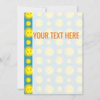 Geel zongezicht patroon aankondiging