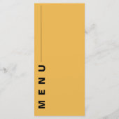 Geel Zonnebloem Bloemen Bruiloft Menu (Achterkant)