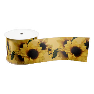 Geel Zonnebloem Bloemlint Lint
