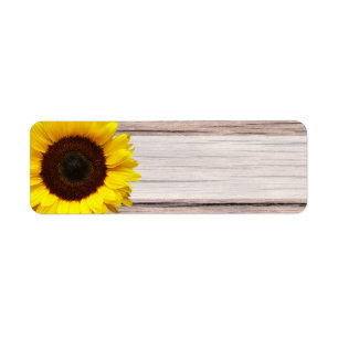 Geel Zonnebloem Bruiloft of Algemeen Blank Adres Etiket