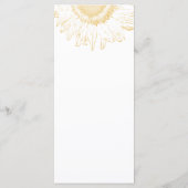 Geel zonnebloem Grafisch Weddenschap Programma (Achterkant)