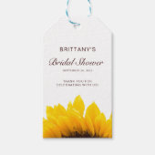 Geel Zonnebloem Naam Script Modern Vrijgezellenfee Cadeaulabel (Voorkant)