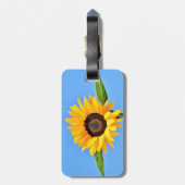 Geel Zonnebloem op Blue Sky Bagagelabel (Achterkant verticaal)