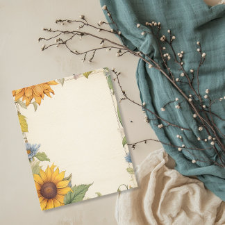 geel zonnebloem plakboek papier