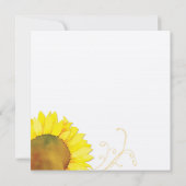 Geel Zonnebloem & Swirls Bloemen Vrijgezellenfeest Kaart (Achterkant)