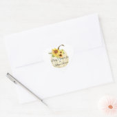 Geel Zonnebloem Wit Pompoen Herfst Baby shower Hart Sticker (Envelop)