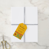Geel zonnebloempatroon Favors Gift Labels Cadeaulabel (Met Touw)